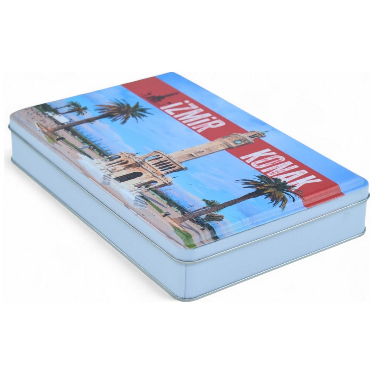 Custom Printed 170x260x40 mm Matte White Rectangular Tin Box
