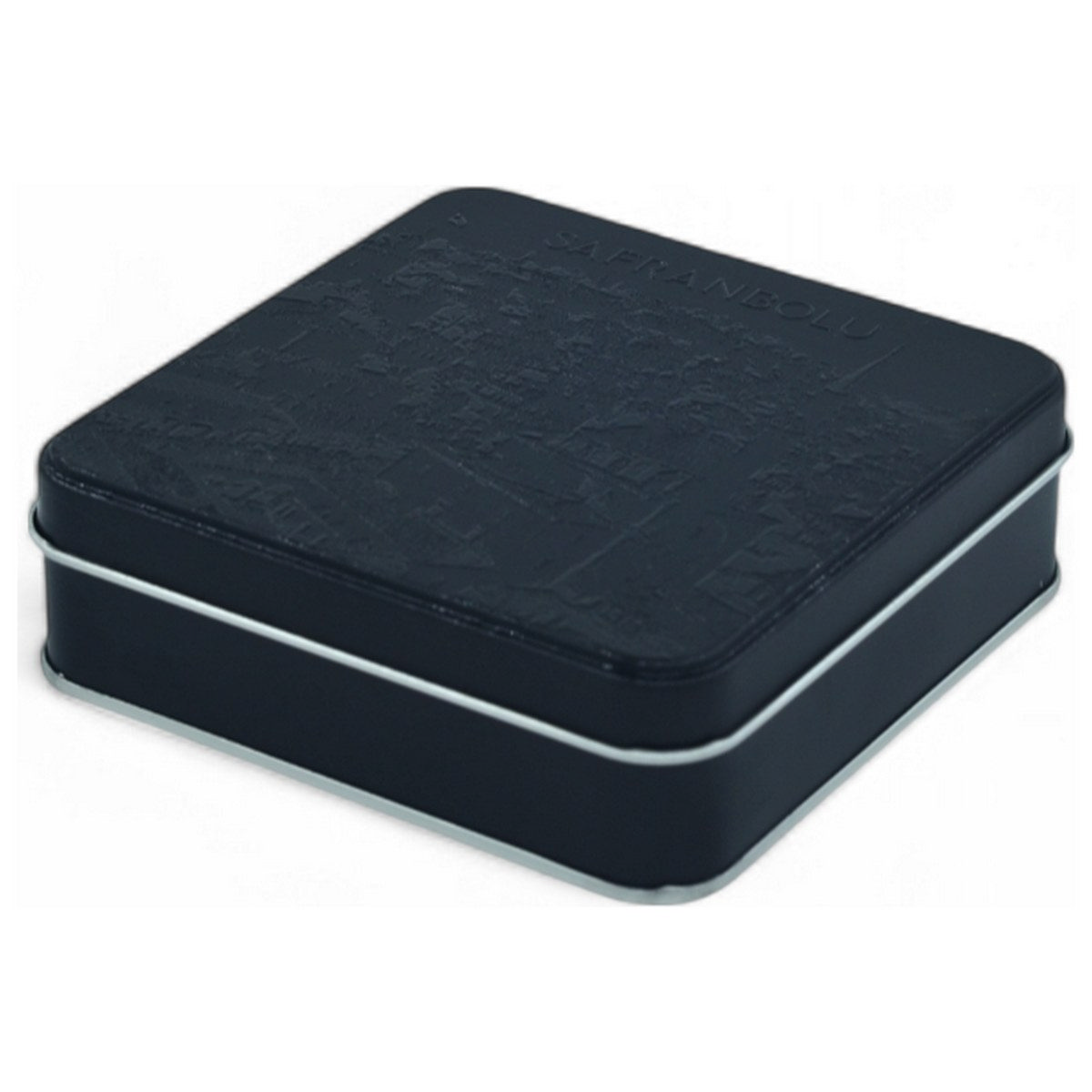 Custom Printed 120x120x40 mm Matte Black Square Tin Box