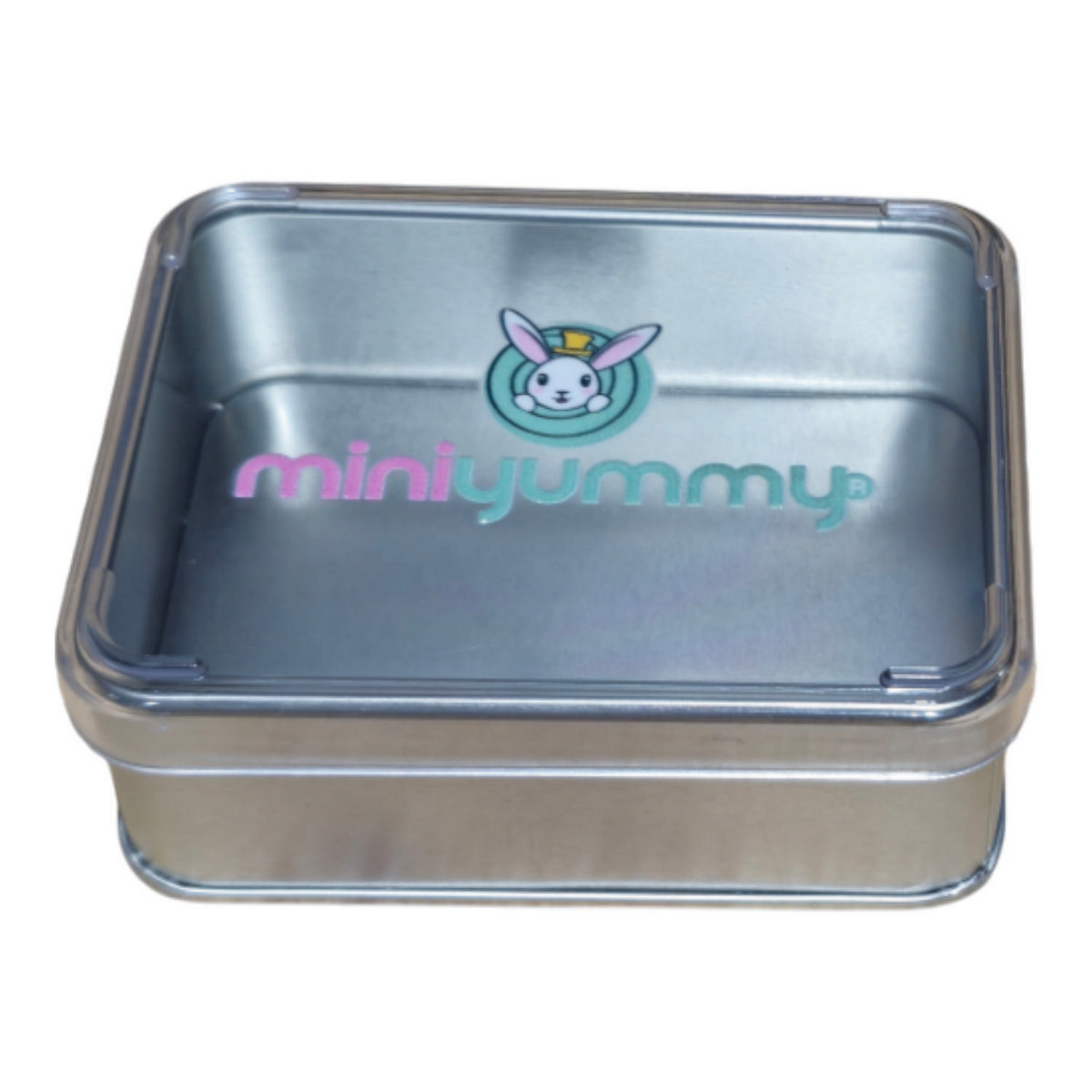 Custom Printed 103x166x36 mm Matte Silver Box with Crystal Lid
