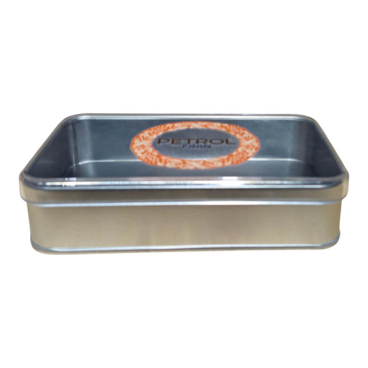 Custom Printed 103x166x36 mm Matte Silver Box with Crystal Lid