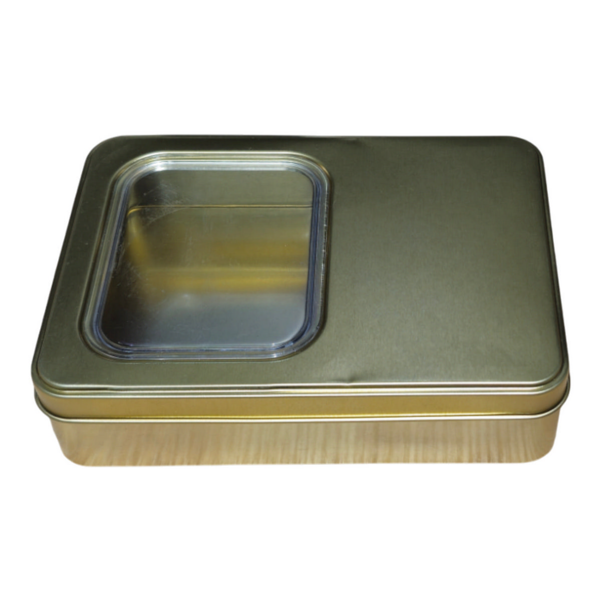 Custom Printed 135x190x45 mm Rectangular Tin Box with Window