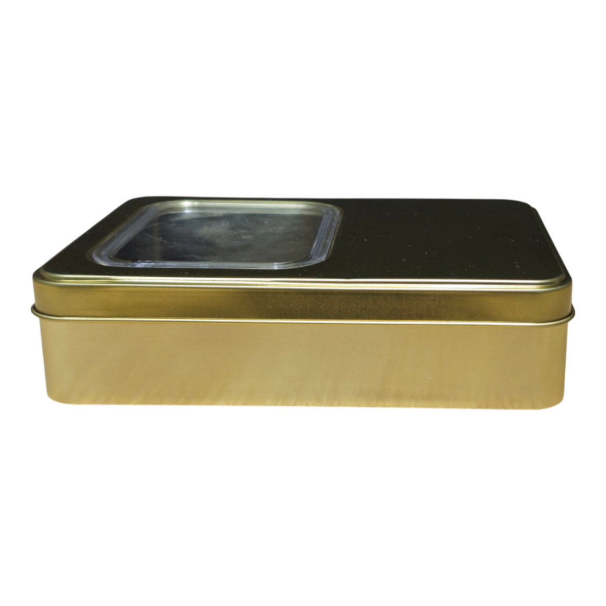 Custom Printed 135x190x45 mm Rectangular Tin Box with Window