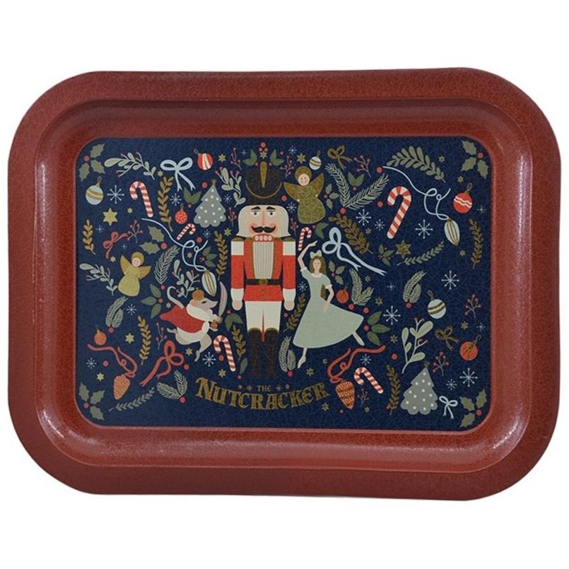 233 x 307 mm Rectangular Metal Tray Nutcracker festive and whimsical Clara, and holiday decorations