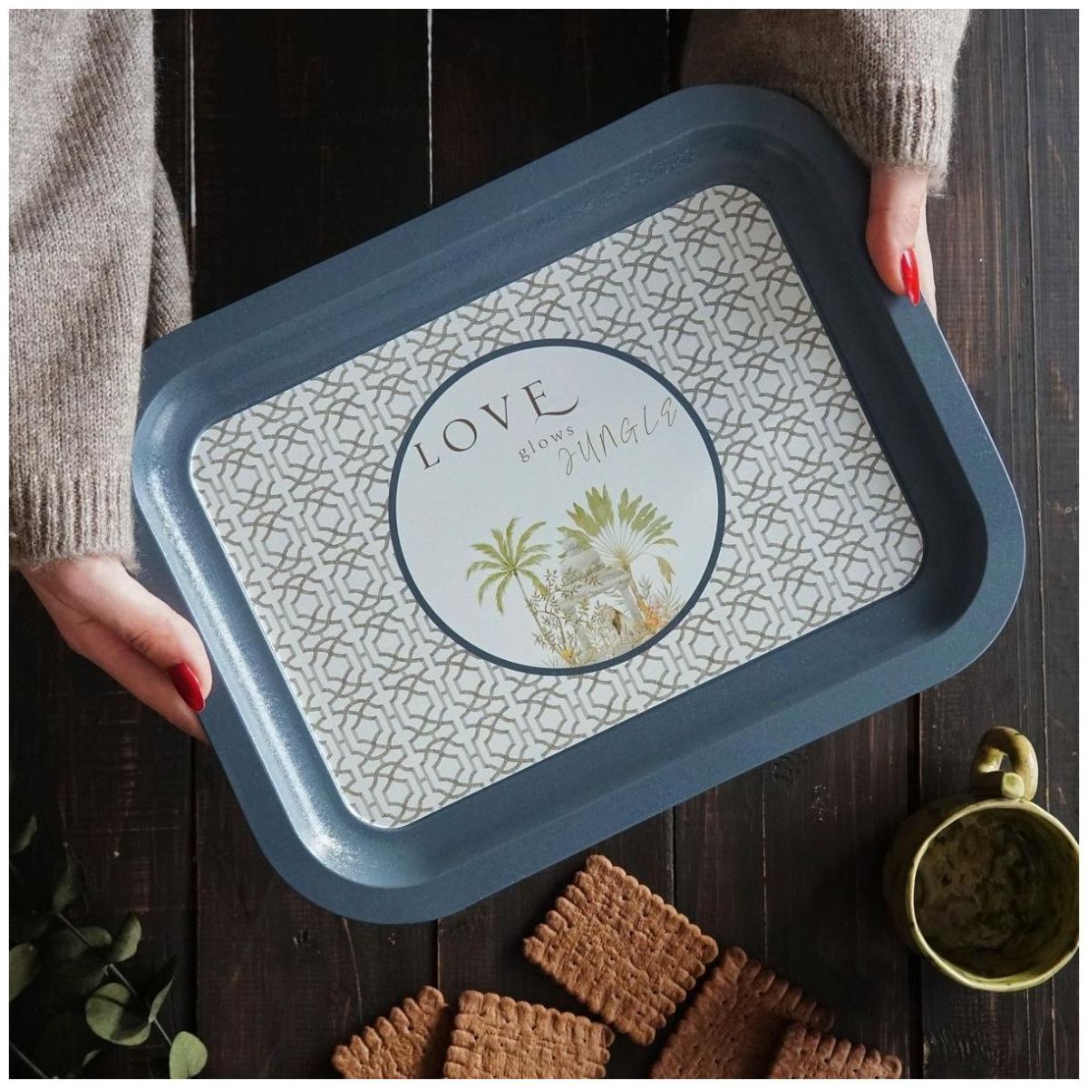 233 x 307 mm Rectangular Metal Tray Tropical Jungle – A Lush Paradise of Nature &amp; Wildlife