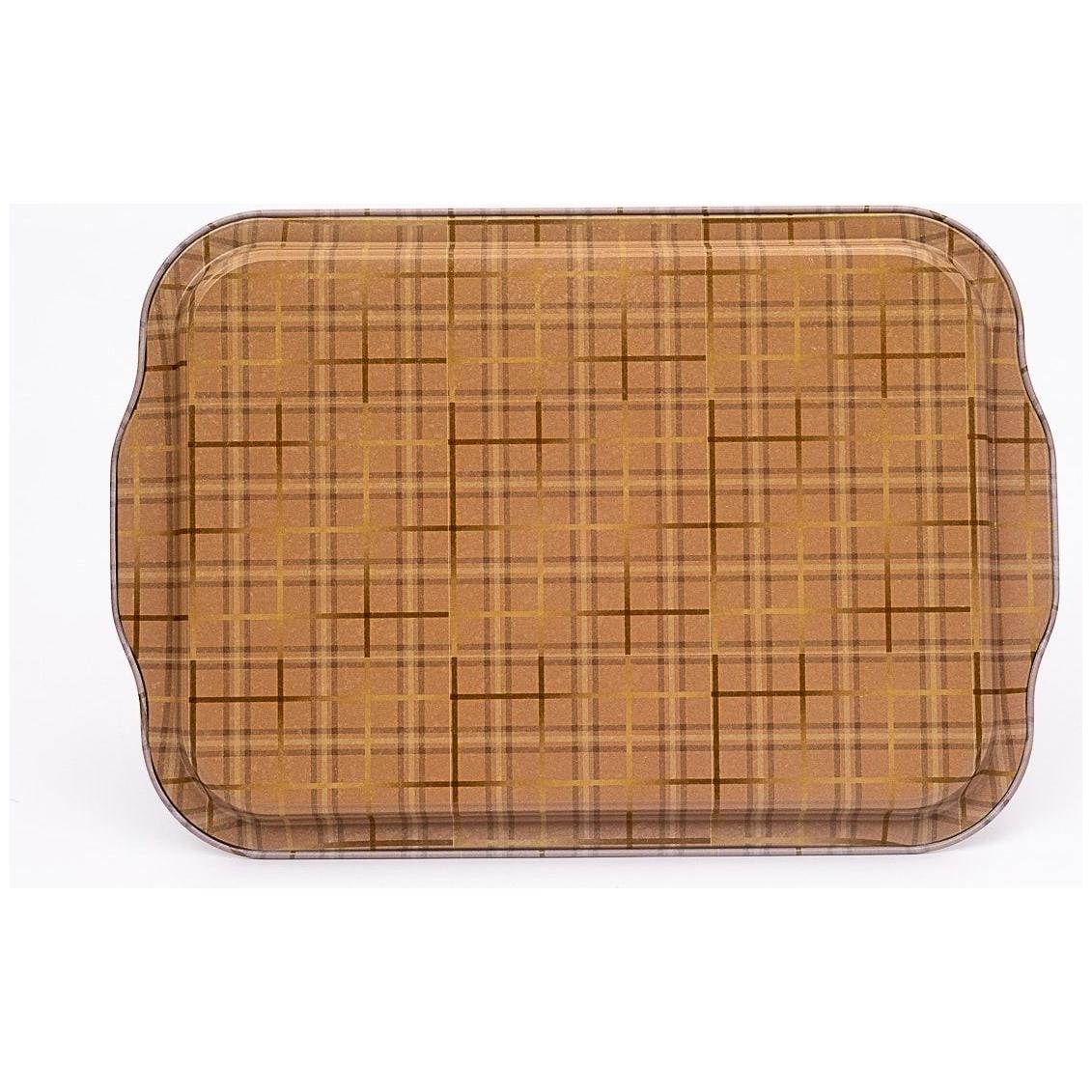 215x316 mm Rectangular Metal Tray Handle Rosy