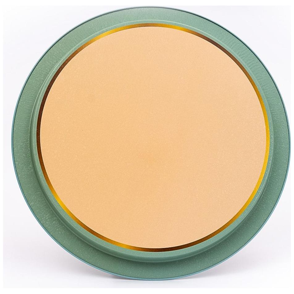  Ø370 mm Round Metal Tray  Floral Design Pastel Blue