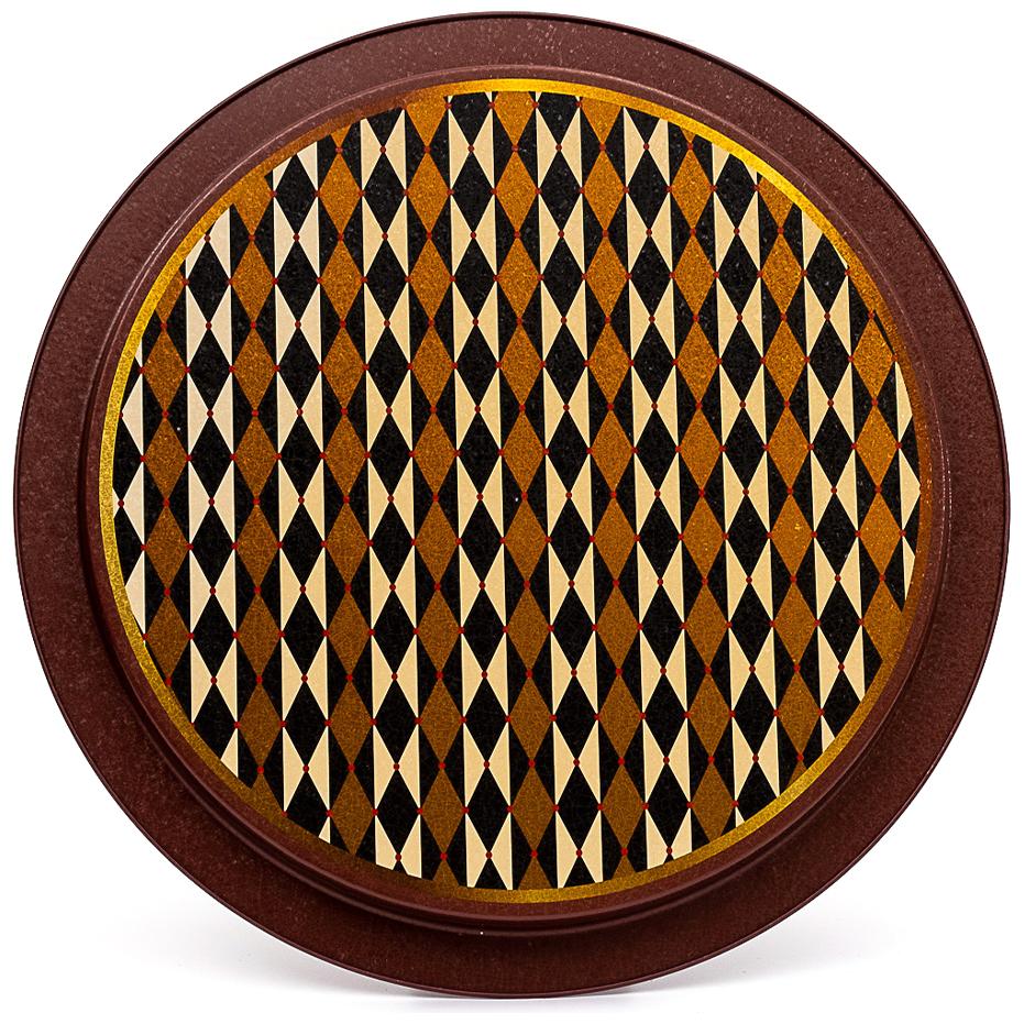 Ø370 mm Round Metal Tray Vintage Circus Elegance