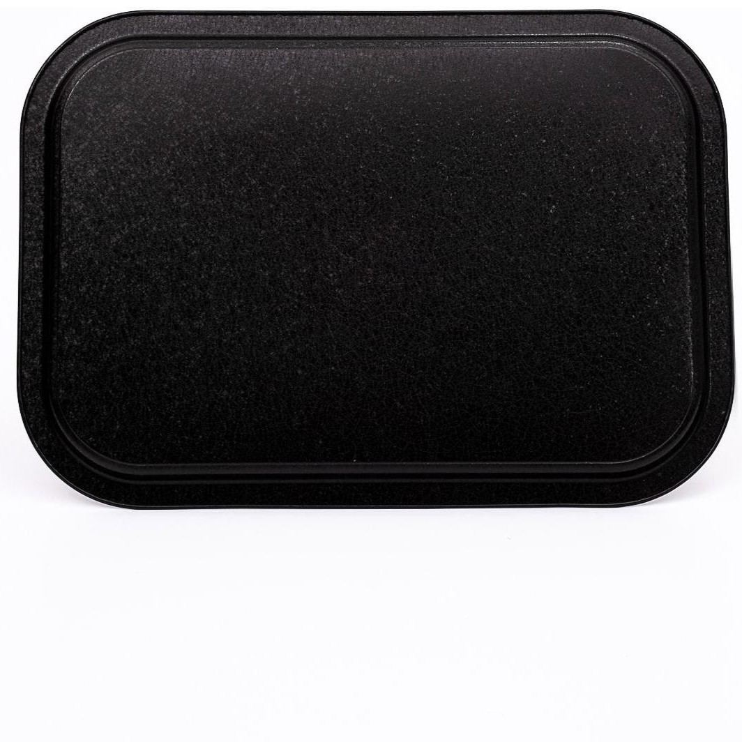 285x400 mm Rectangular Metal Tray Vintage Café-Inspired Linen Texture Design

