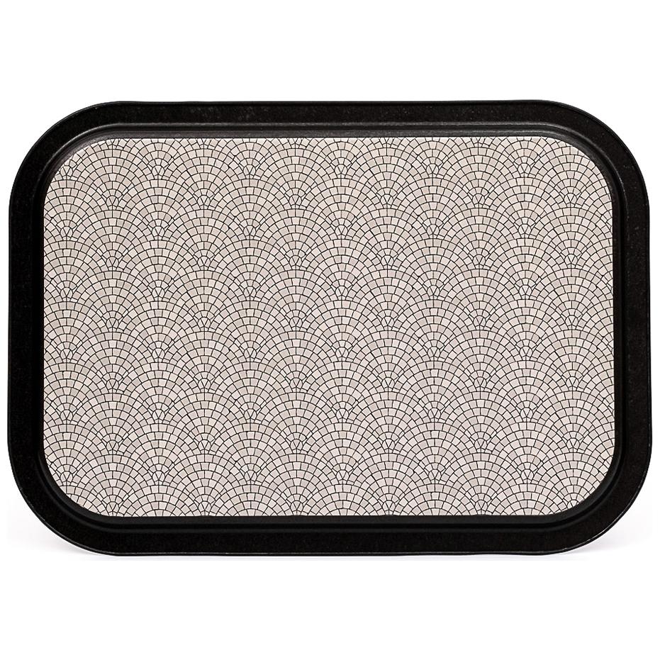 285x400 mm Rectangular Metal Tray Geometric Mosaic Pattern
