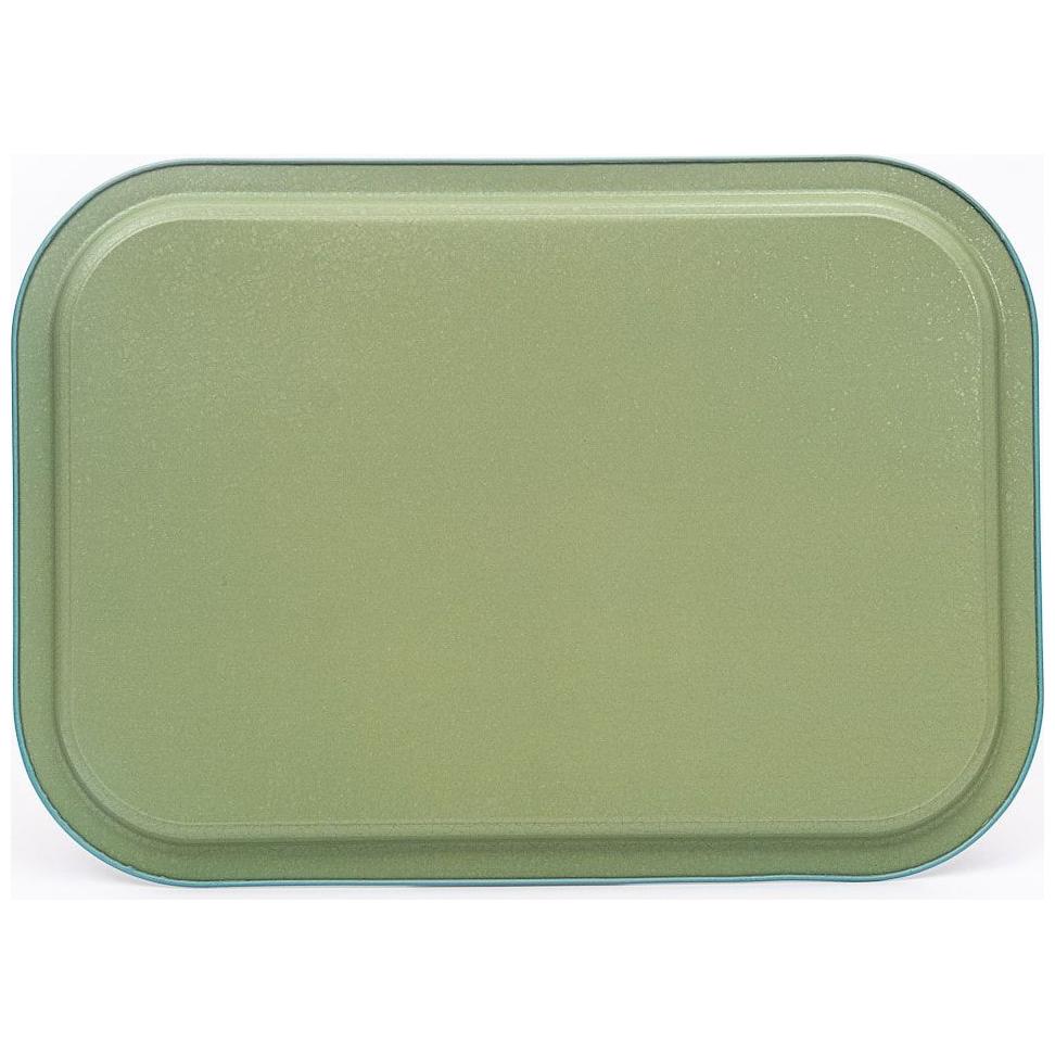285x400 mm Rectangular Metal Tray Floral Design Pastel Blue
