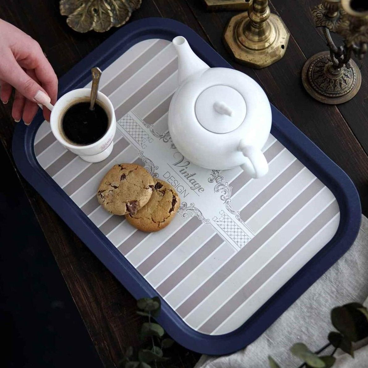 285x400 mm Rectangular Metal Tray Elegance