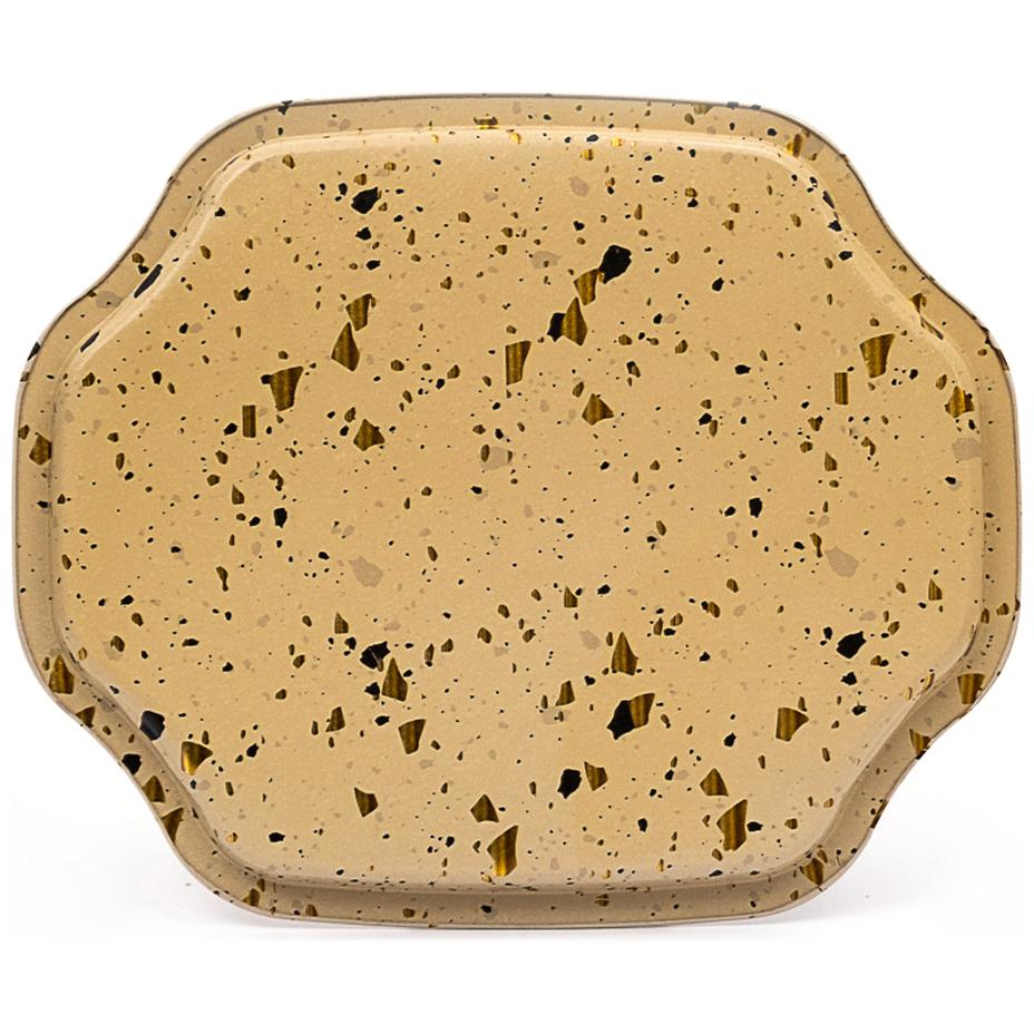 Curved wavy edge Tray  278x332 mm Terrazzo Cream