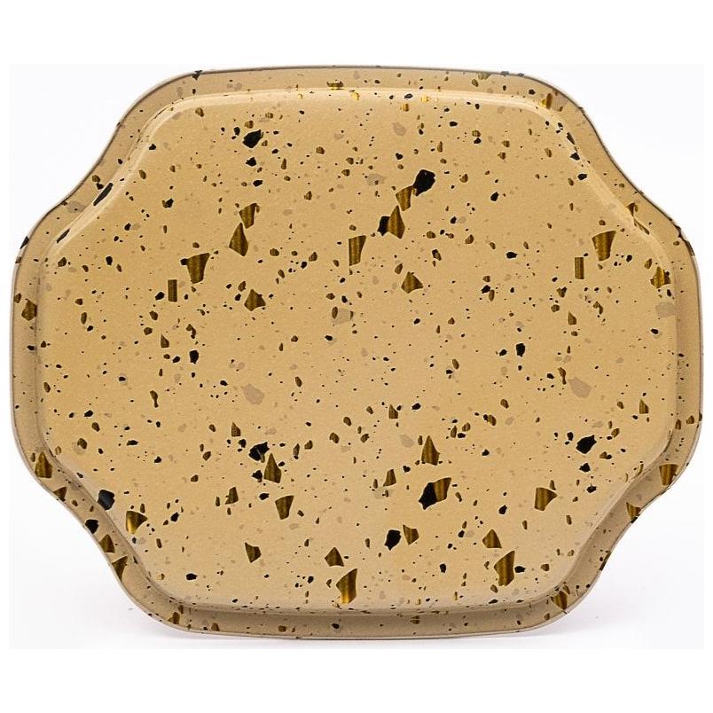 Curved wavy edge Tray  278x332 mm Terrazzo Cream