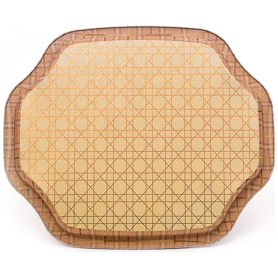 Curved wavy edge Tray  278x332 mm Rosy