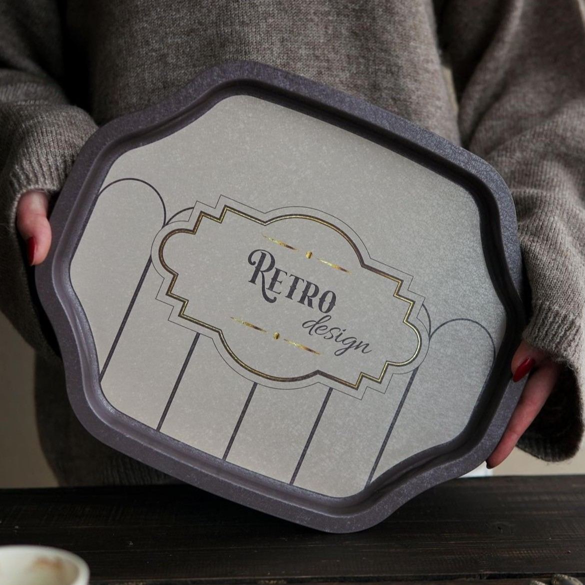 Curved wavy edge Tray  278x332 mm Retro