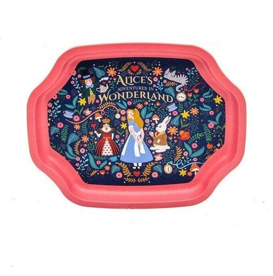 Curved wavy edge Tray  160x190 mm Alice in Wonderland