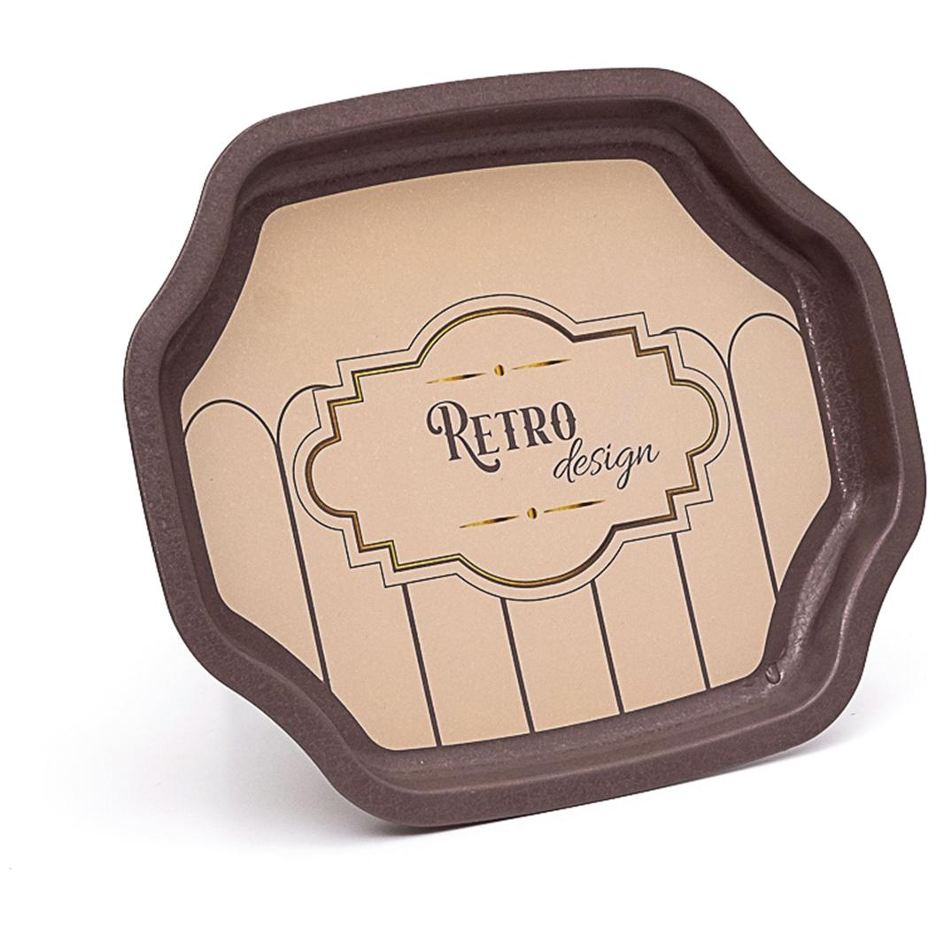 Curved wavy edge Tray  160x190 mm Retro