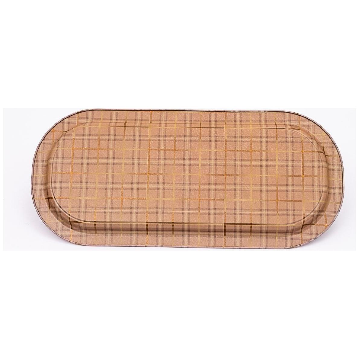 160x350 mm Rectangular Metal Tray Rosy