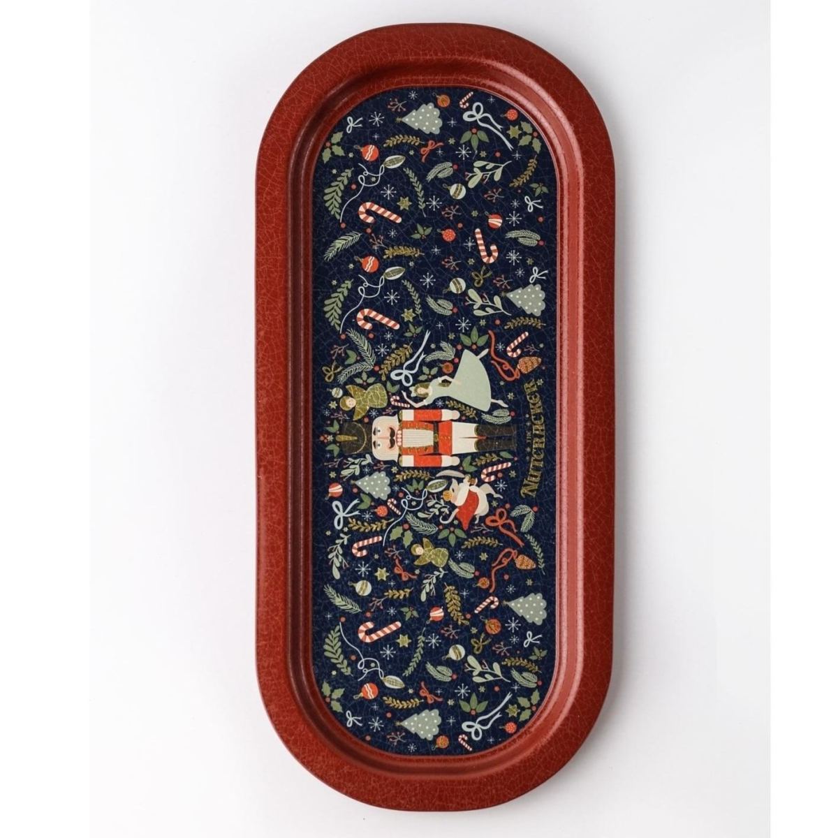 160x350 mm Rectangular Metal Tray Nutcracker festive and whimsical  Clara, and holiday decorations