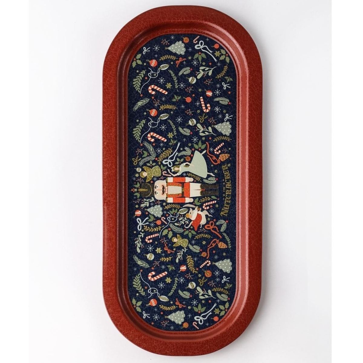 160x350 mm Rectangular Metal Tray Nutcracker festive and whimsical  Clara, and holiday decorations