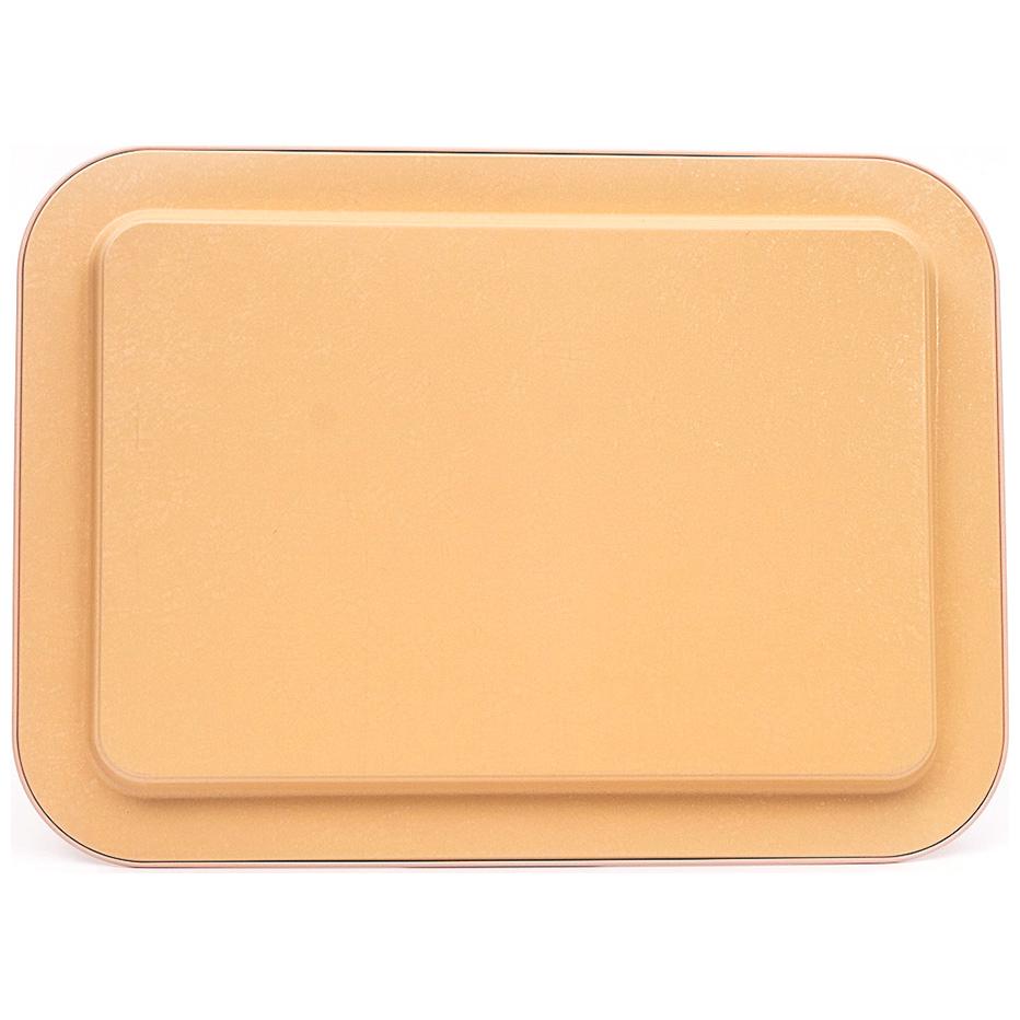 310x430 mm Metal Rectangular Tray Floral Design Pastel Pink