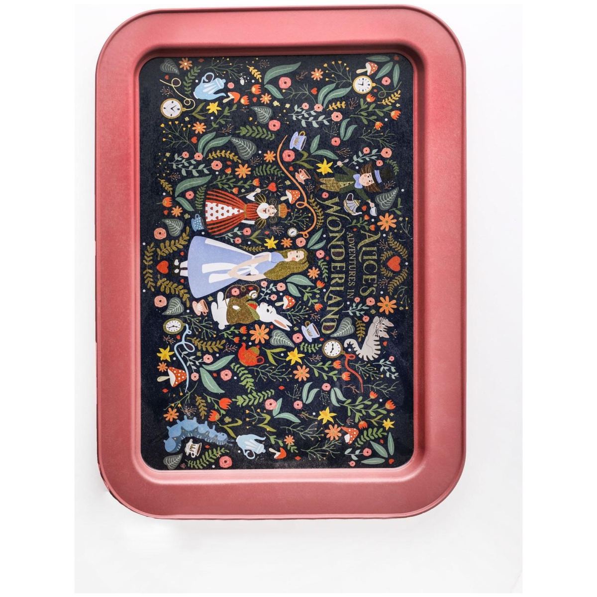 310x430 mm Metal Rectangular Tray Alice in Wonderland