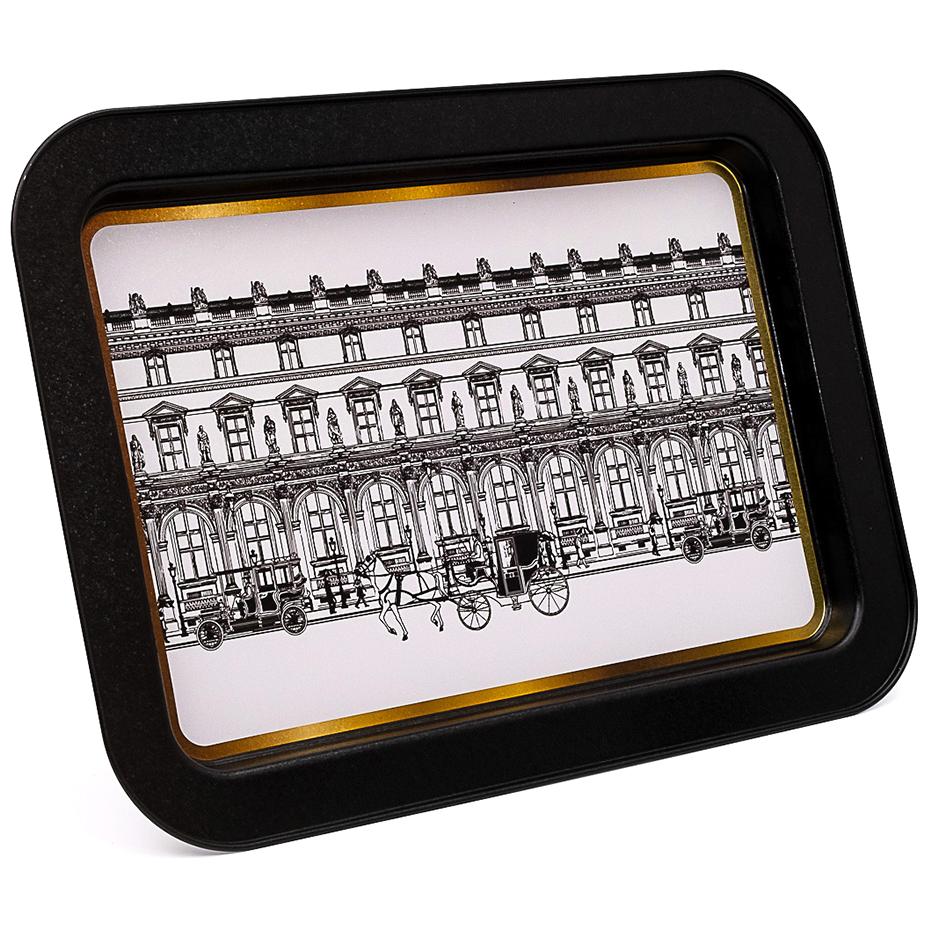 310x430 mm Metal Rectangular Tray vintage cityscapes illustration