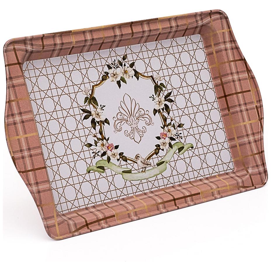 160 x 250 mm  Rectangular Metal Tray Handle Rosy