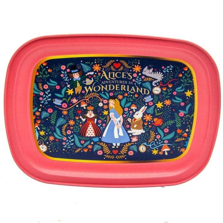 235 x 305 mm Metal Rectangular Tray Alice in Wonderland