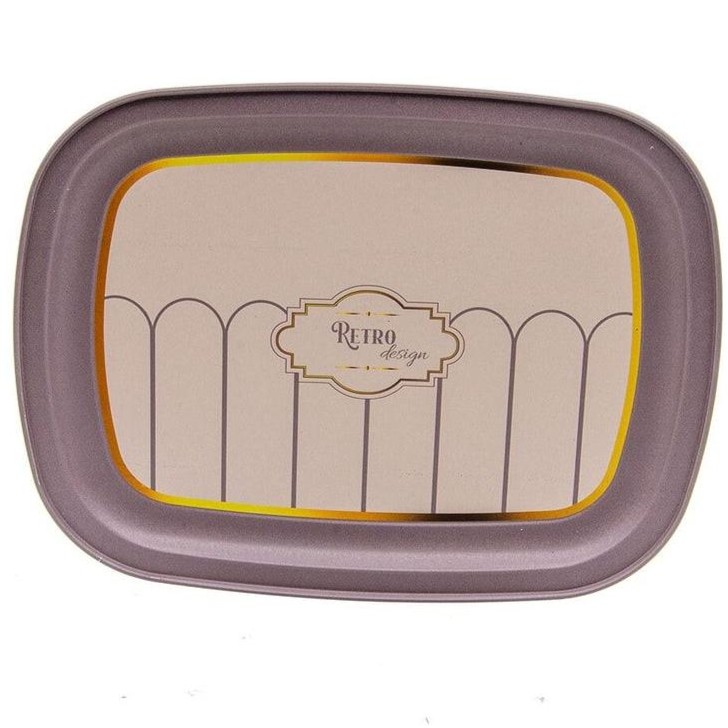 235 x 305 mm Metal Rectangular Tray Retro