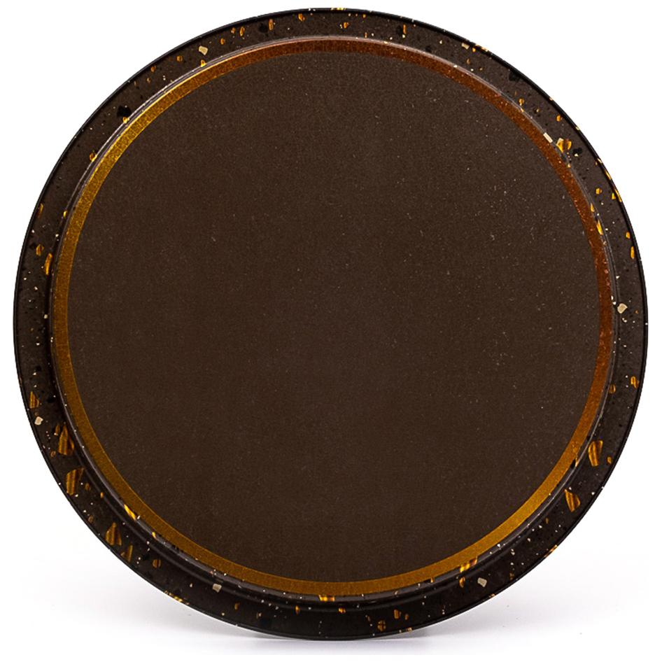Ø315 mm Round Metal Tray Terrazzo Brown