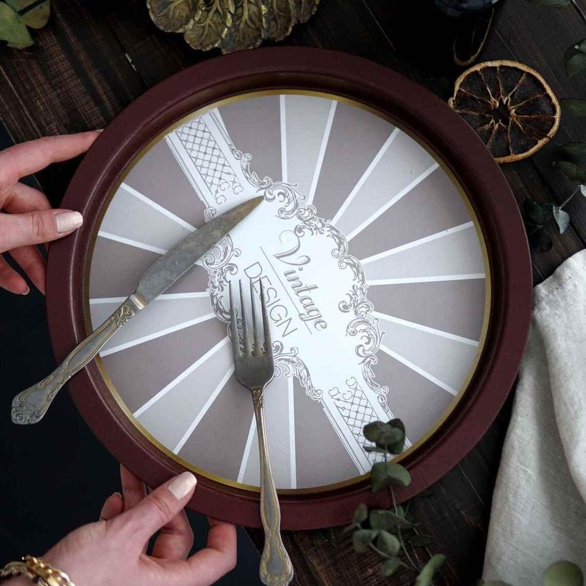 Ø315 mm Round Metal Tray Elegance