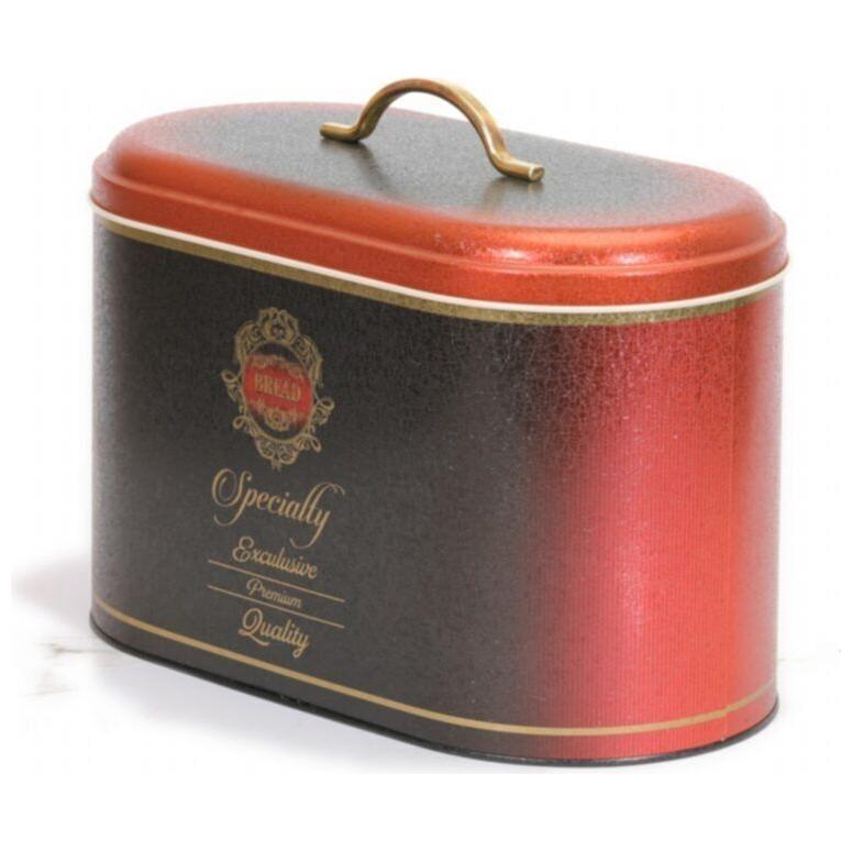 178 x 338 x 200 mm Metal Bread Box Metal Handle 9.8L Specialty Red