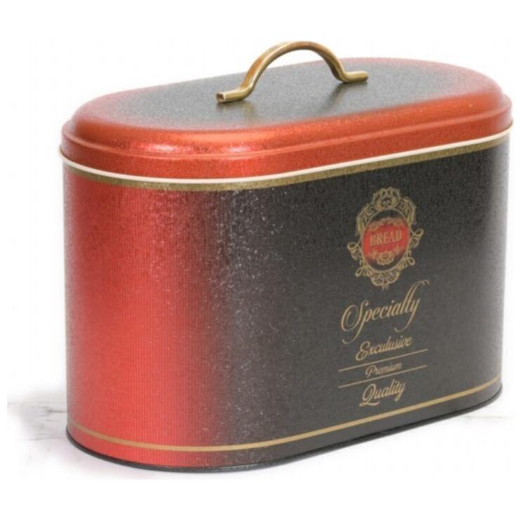 178 x 338 x 200 mm Metal Bread Box Metal Handle 9.8L Specialty Red