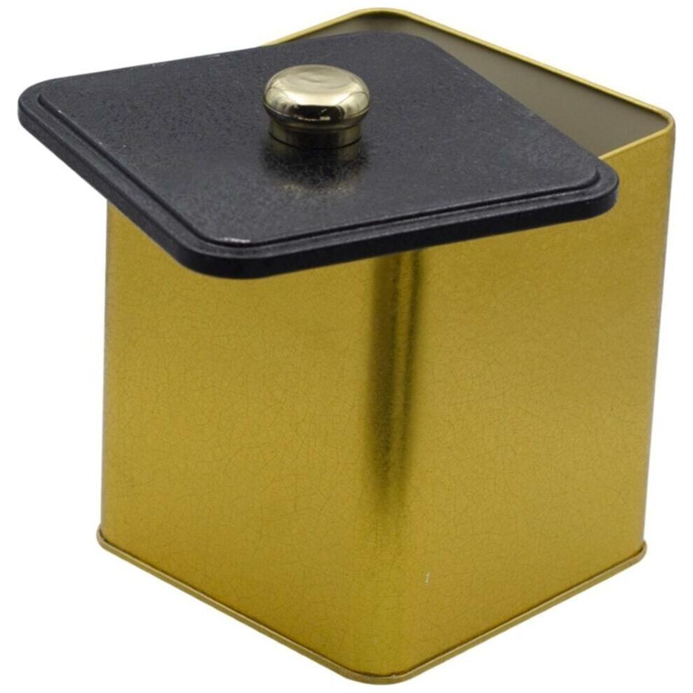 120x120x137 mm Square metal box 1.8L Knob Handle Gold