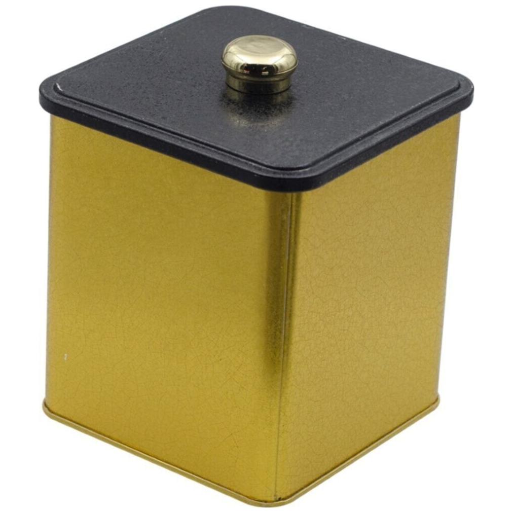 120x120x137 mm Square metal box  1.8L Knob Handle  Gold