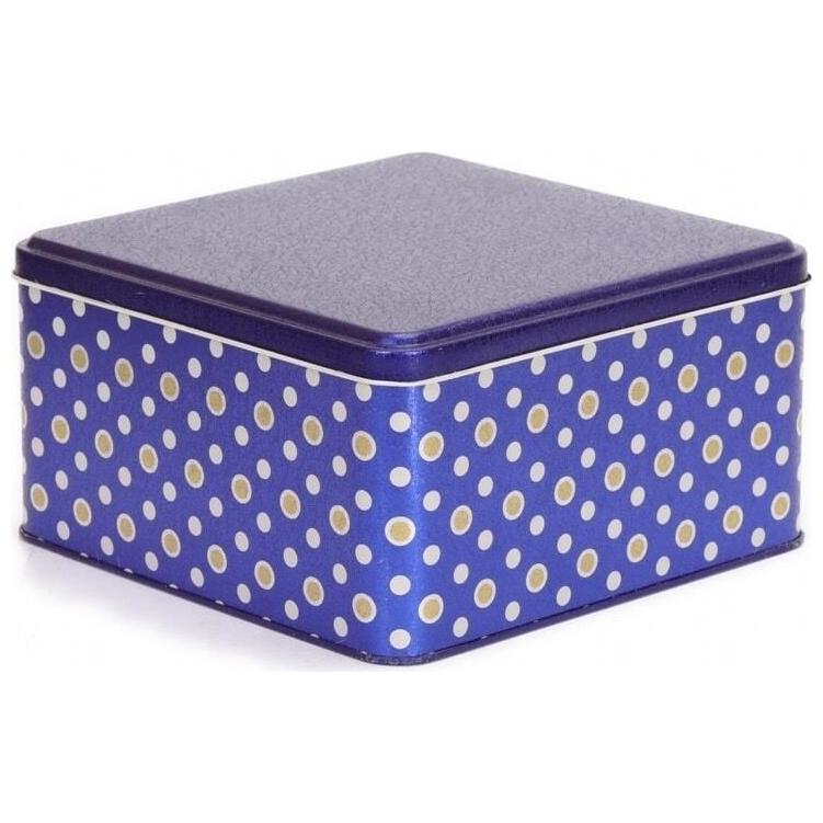 198x198x100 mm Square Metal Storage box 3.7L Point Blue