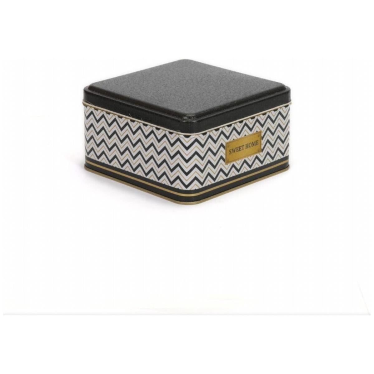 198x198x100 mm Square Metal Storage box 3.7L Black Type