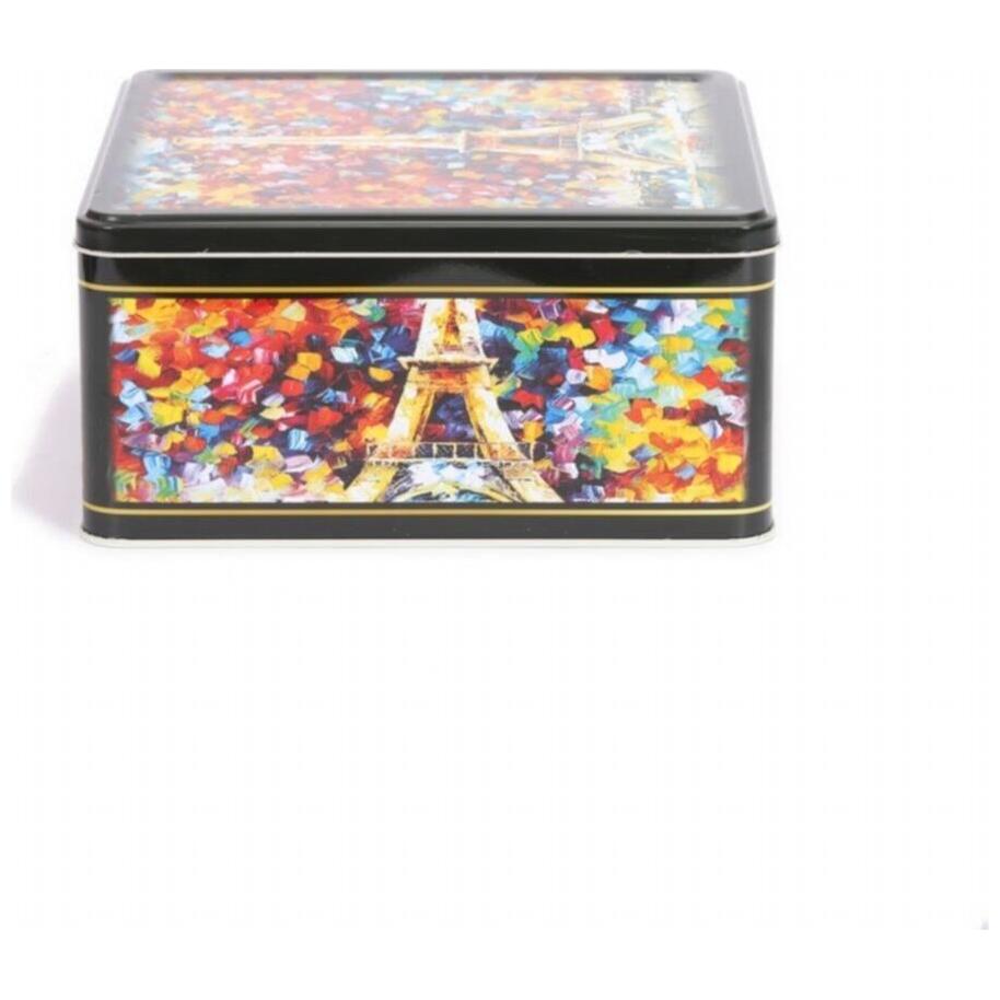 235x235x110 Square Tin Box 5.8L slip lid Afremov Paris