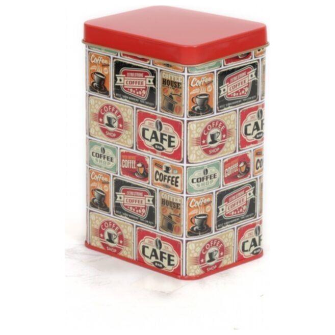 75x100x150 mm Rectangular Storage Tin Box 1.2L Slip Lid Retro postage stamp