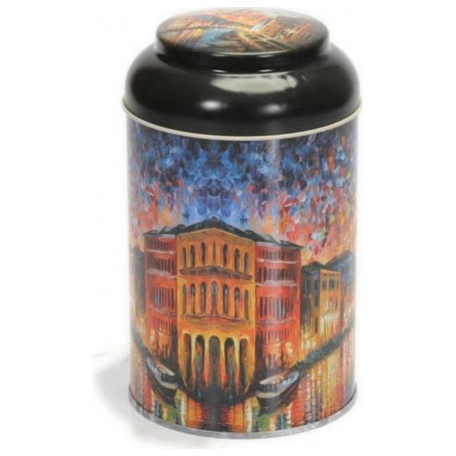 Ø105 x 150 mm Round Metal Tin – 1.2L with Dome Lid Afremov River