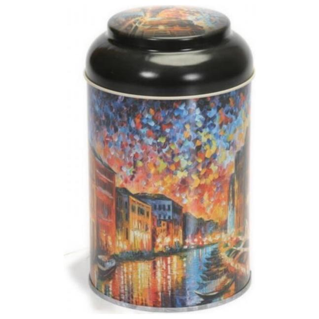 Ø105 x 150 mm Round Metal Tin – 1.2L with Dome Lid Afremov River
