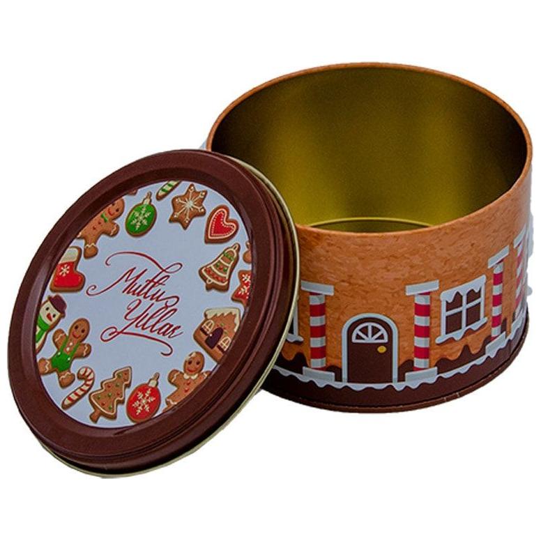 Ø140x90 mm Round Box  1.2L Gingerman cookies