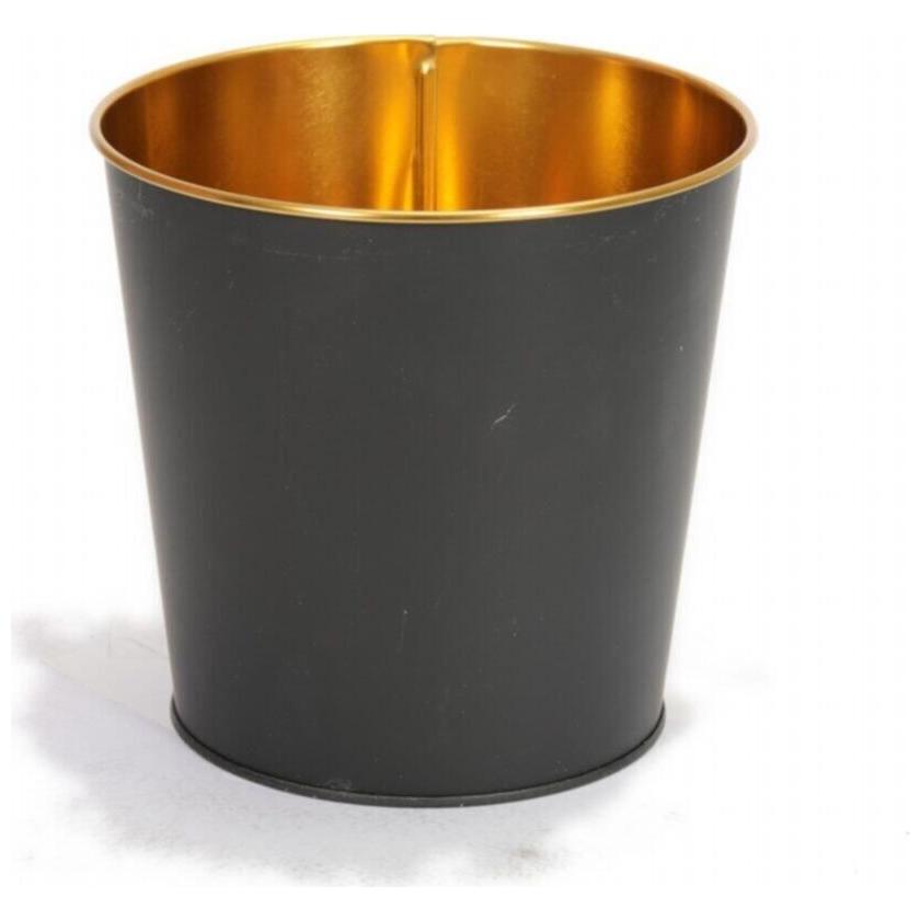 Ø175x170 mm Metal Popcorn Bucket 2.6L Black