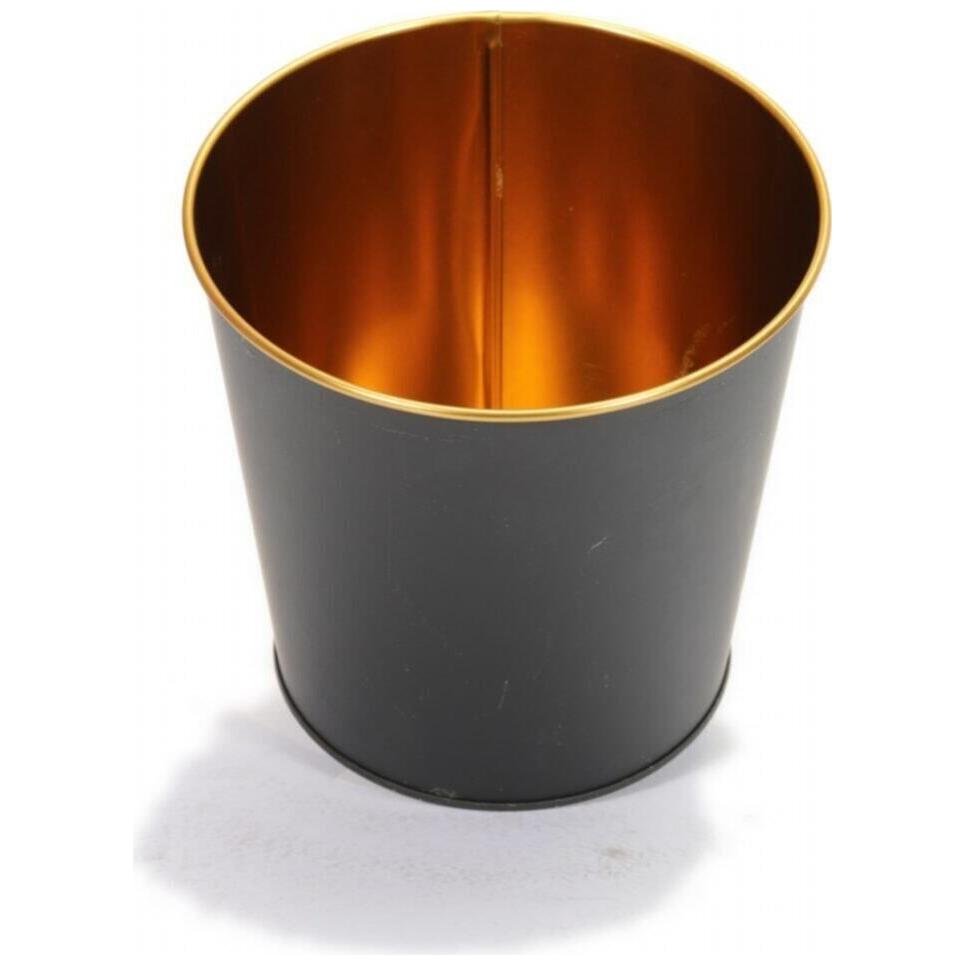 Ø175x170 mm Metal Popcorn Bucket 2.6L Black
