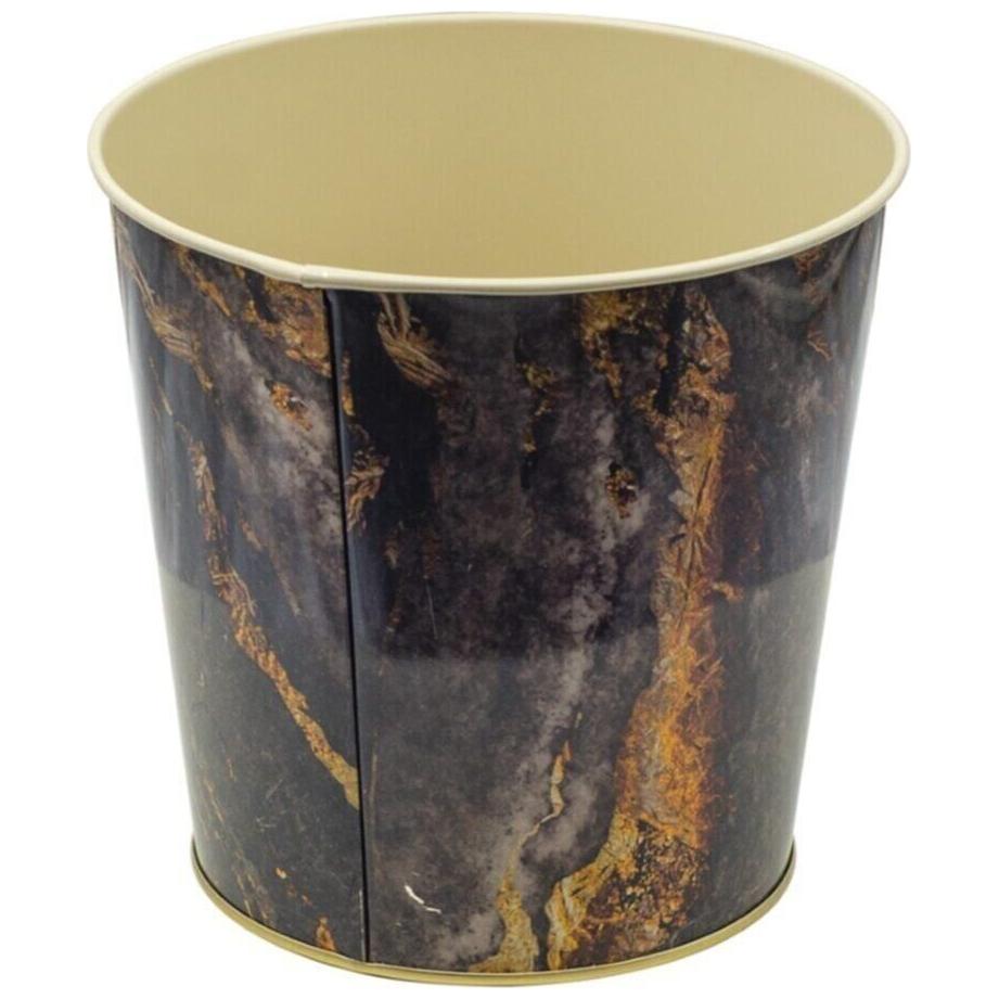 Ø175x170 mm Metal Popcorn Bucket 2.6L Rock and Gold