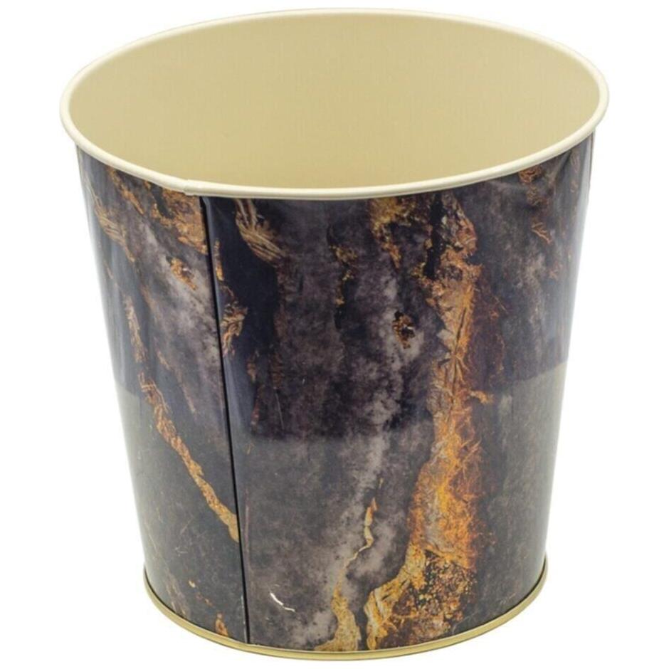Ø175x170 mm Metal Popcorn Bucket 2.6L Rock and Gold