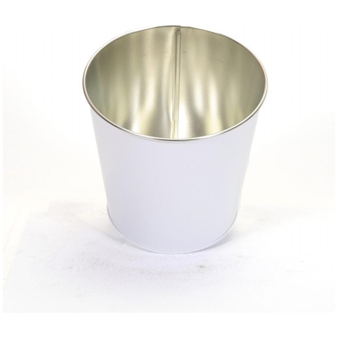 Ø175x170 mm Metal Popcorn Bucket 2.6L White