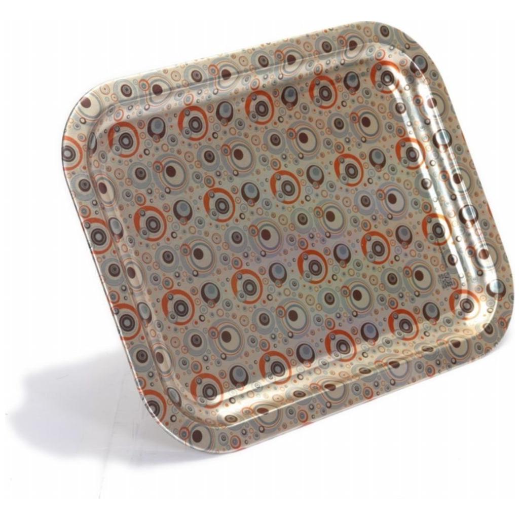 233x307 mm Metal Rectangular Tray Evil Eye Pattern