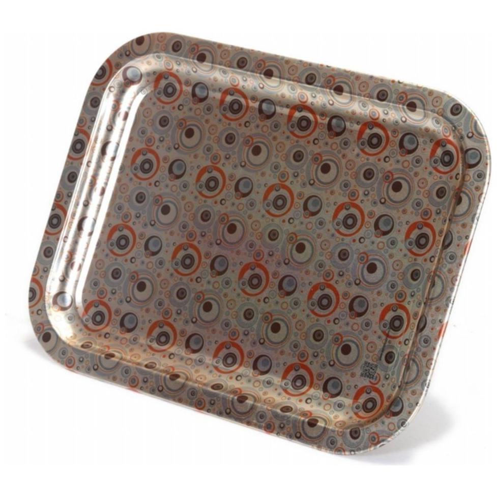 233x307 mm Metal Rectangular Tray Evil Eye Pattern